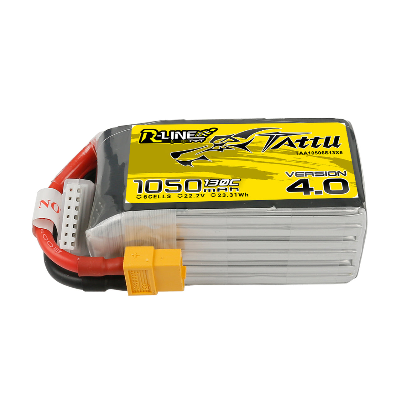 Tattu R-Line Version 4.0 1050mAh 22.2V 130C 6S1P Lipo Battery Pack with XT60 Plug - DroneLabs.ca