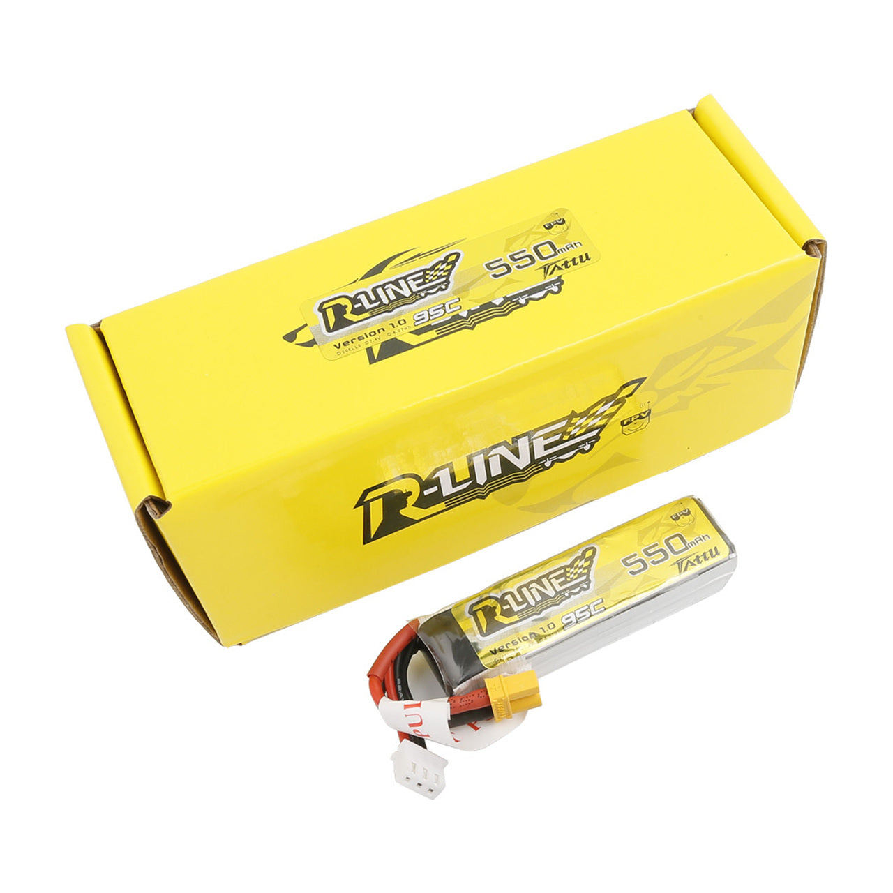 Tattu R-Line 550mAh 7.4V 95C 2S1P Lipo Battery Pack with XT30 Plug - DroneLabs.ca