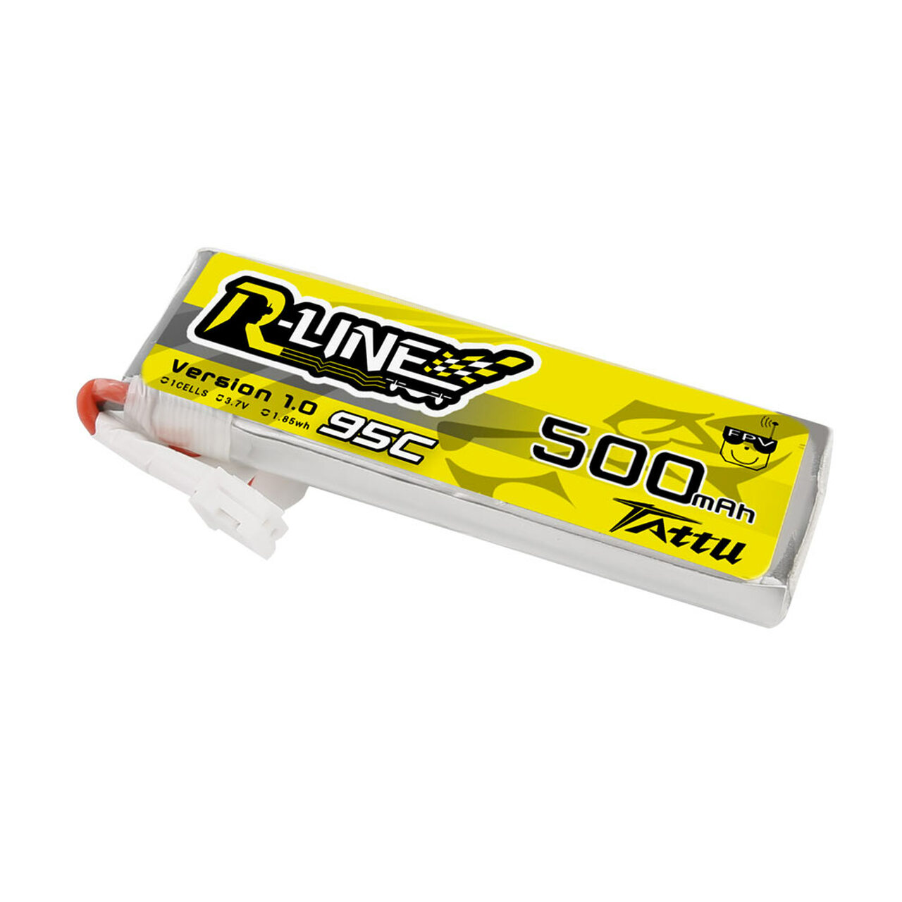 Tattu 500mAh 3.7V 95C 1S1P Lipo Battery Pack with JST-PHR Plug - DroneLabs.ca