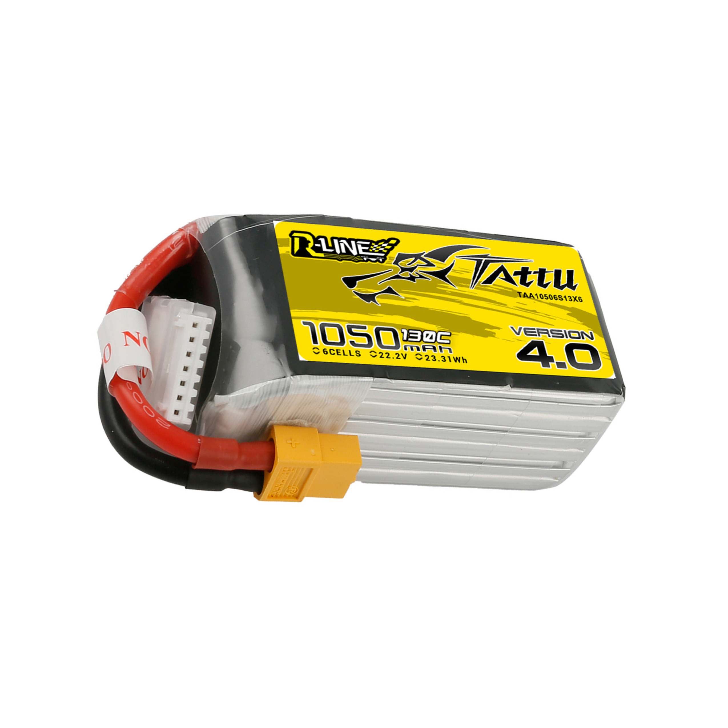 Tattu R-Line Version 4.0 1550mAh 22.2V 130C 6S1P Lipo Battery Pack With XT60 Plug - DroneLabs.ca