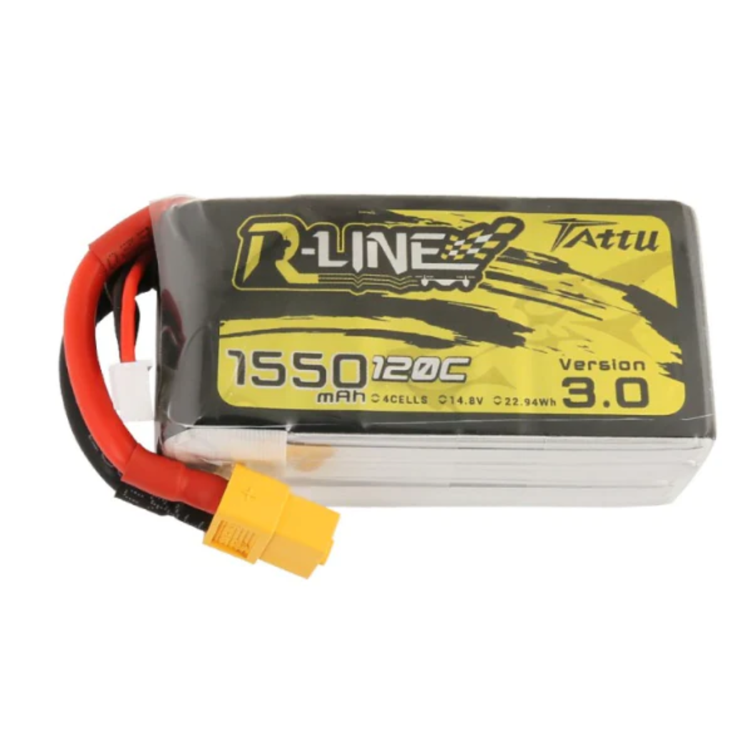 Tattu R-Line Version 3.0 1550mAh 14.8V 120C 4S1P Lipo Battery Pack with XT60 Plug - DroneLabs.ca