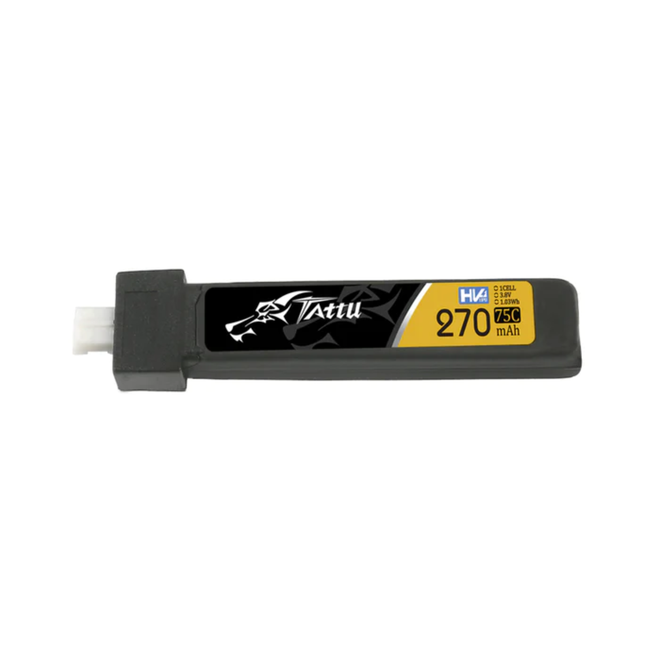 Tattu 270mAh 3.8V High Voltage 75C 1S1P Lipo Battery Pack with JST-PHR 2.0 Plug (5pcs) - DroneLabs.ca