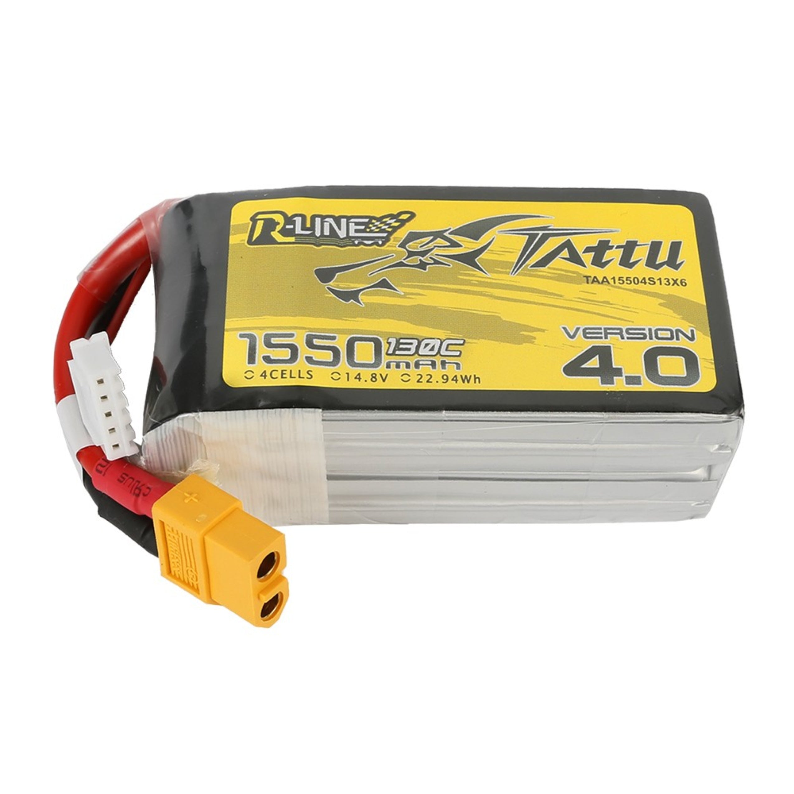 Tattu R-Line Version 4.0 1550mAh 14.8V 130C 4S1P - DroneLabs.ca