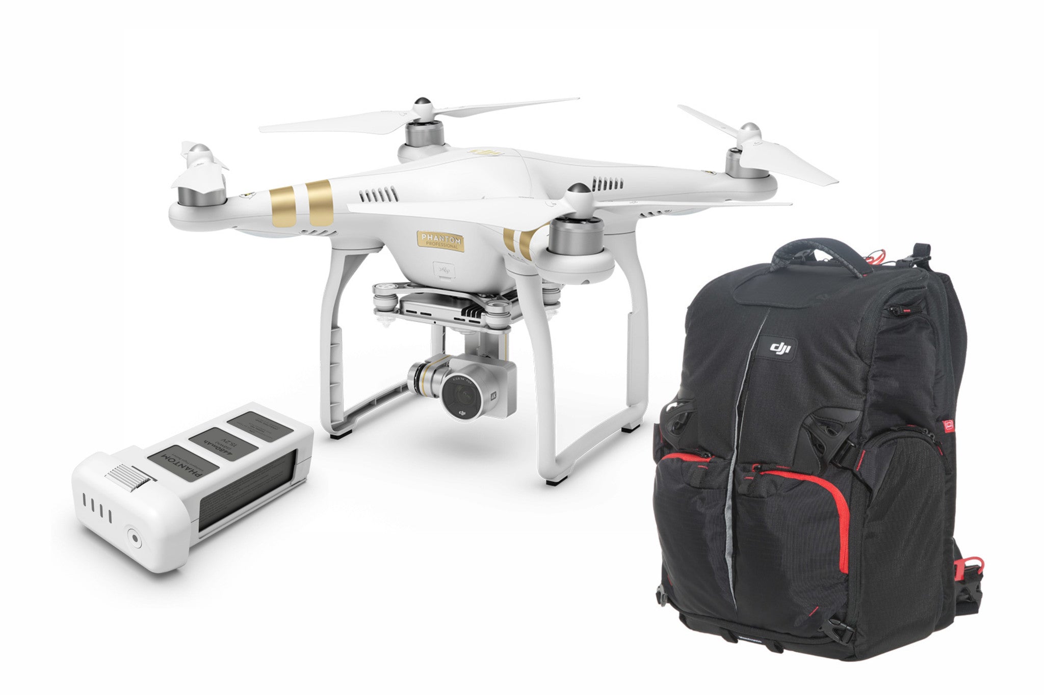 Phantom 3 Professional with Extra Battery and DJI Phantom Backpack - DroneLabs.ca