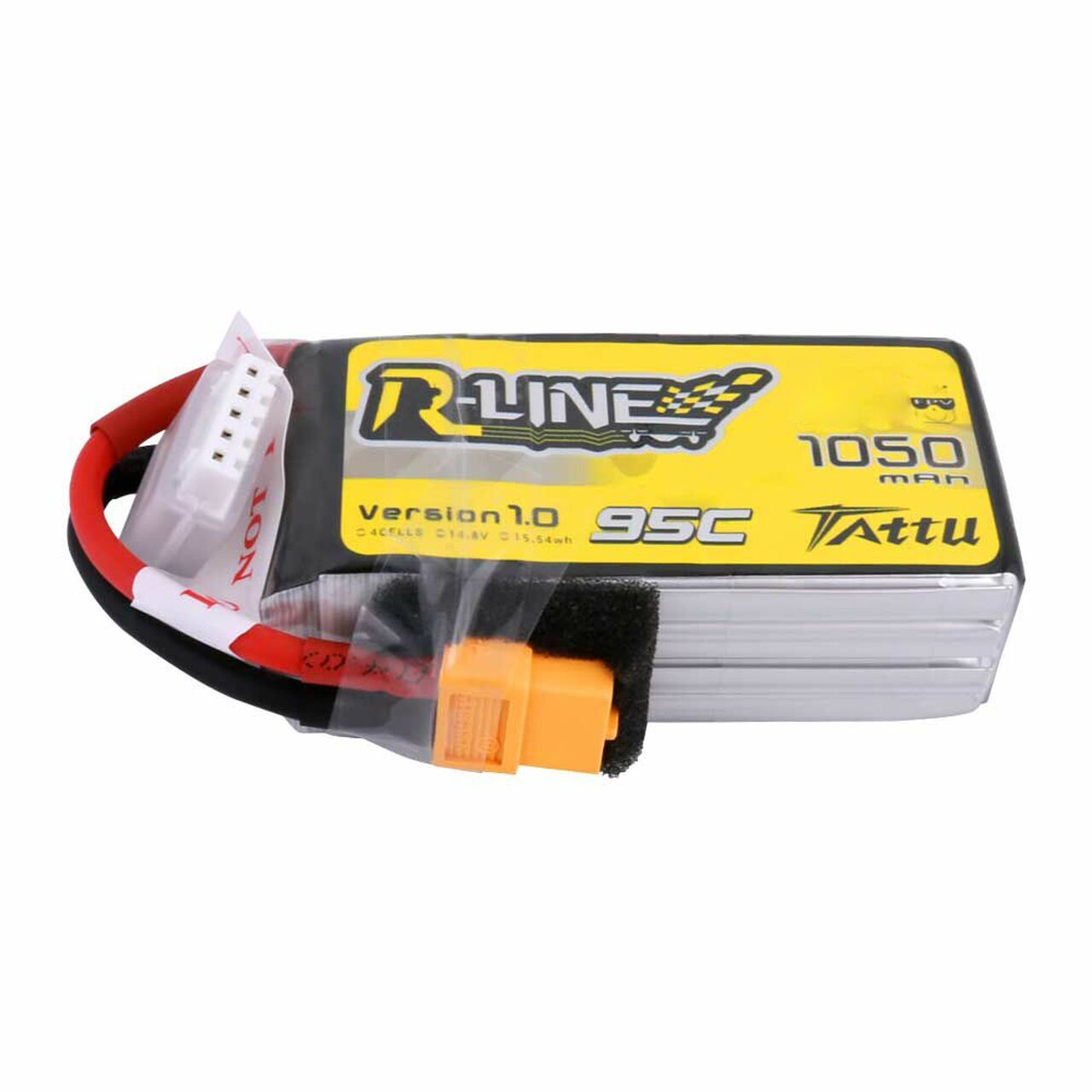 Tattu R-Line 1050mAh 95C 4S1P Lipo Battery Pack with XT60 Plug - DroneLabs.ca